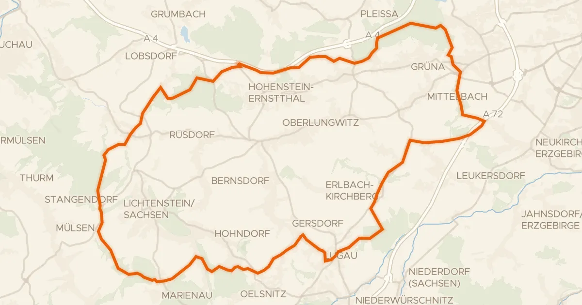 Map of the cycling route Rondje Maria-Josepha-Turm en Steegenwald