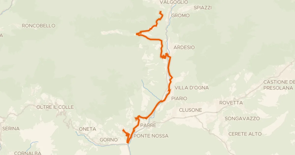 Map of the cycling route Alta Via delle Grazie - Tappa 3
