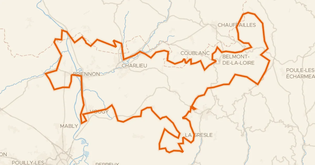 Map of the cycling route Le Grand Tour du territoire