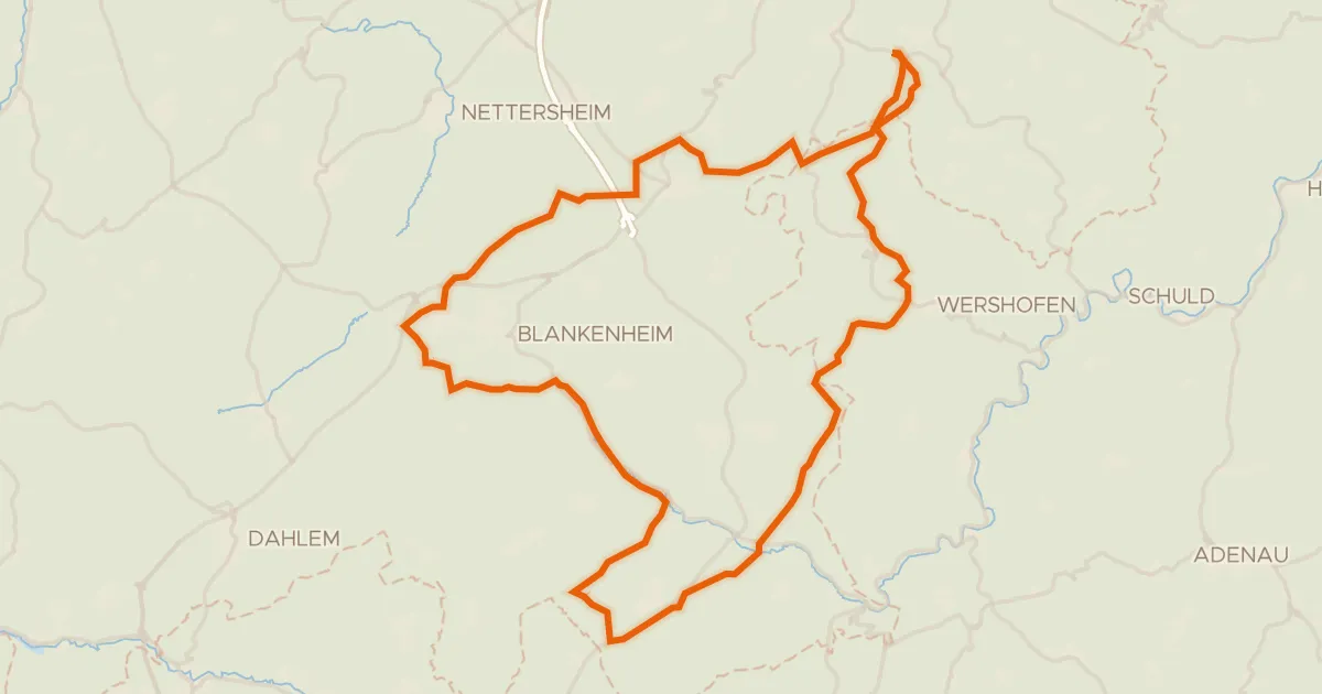 Map of the cycling route Rondje langs Burgruine Schloßthal en Burg Neuweiler