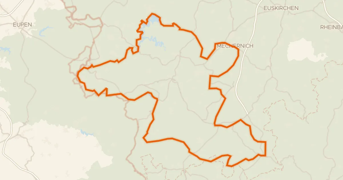 Kaart van de fietsroute Eifel-Höhen-Route
