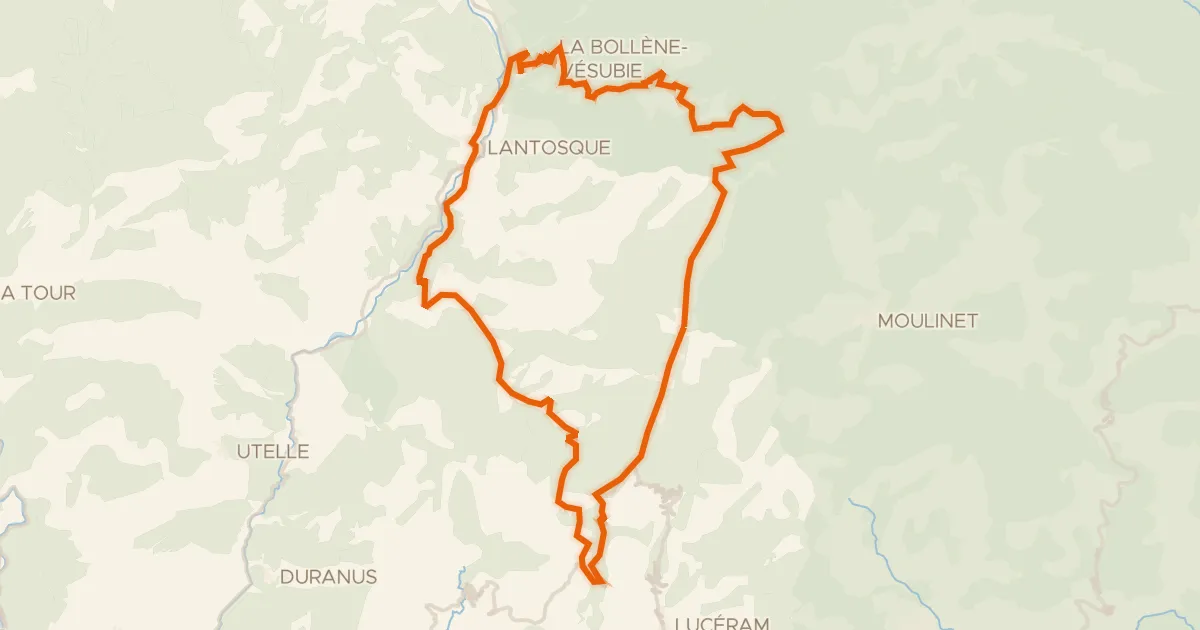Kaart van de fietsroute A l'assaut des lacets du Turini - 2