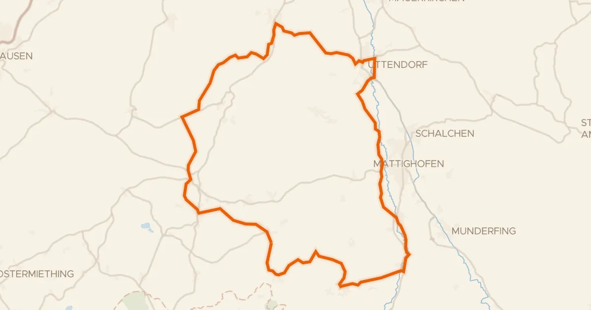 Kaart van de fietsroute R201, Genussradtour Variante Mattighofen