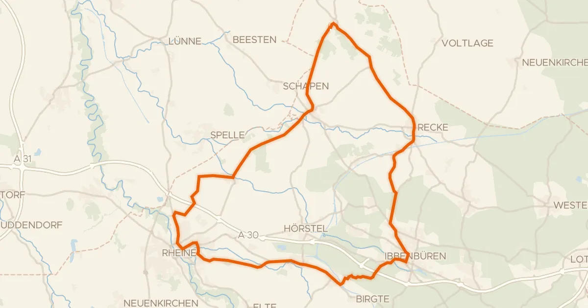 Kaart van de fietsroute Rondje Zachhorn en Saltenwiese-Fernrodde