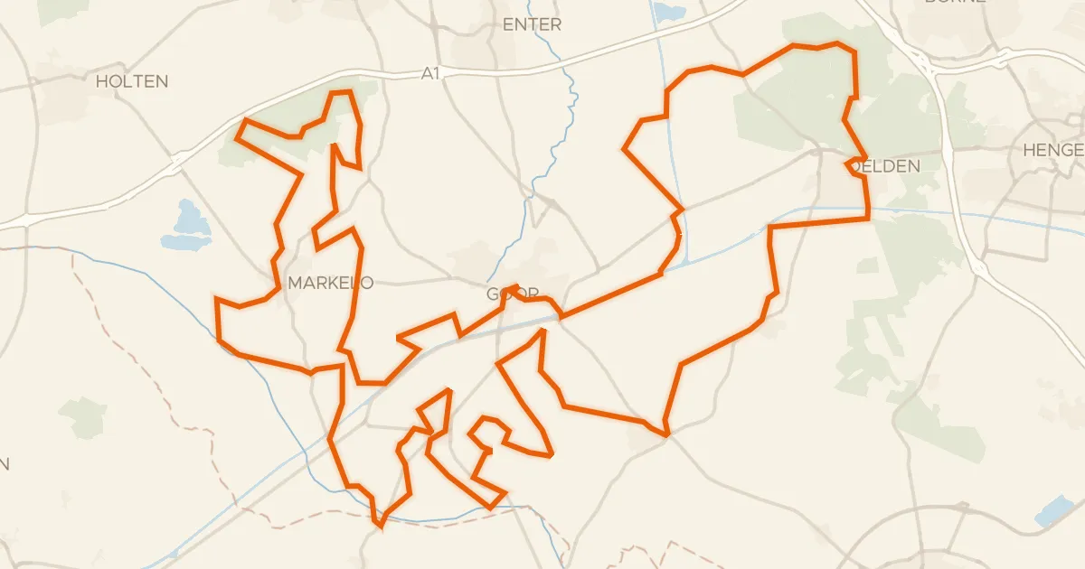Map of the cycling route 5 Sterrenroute