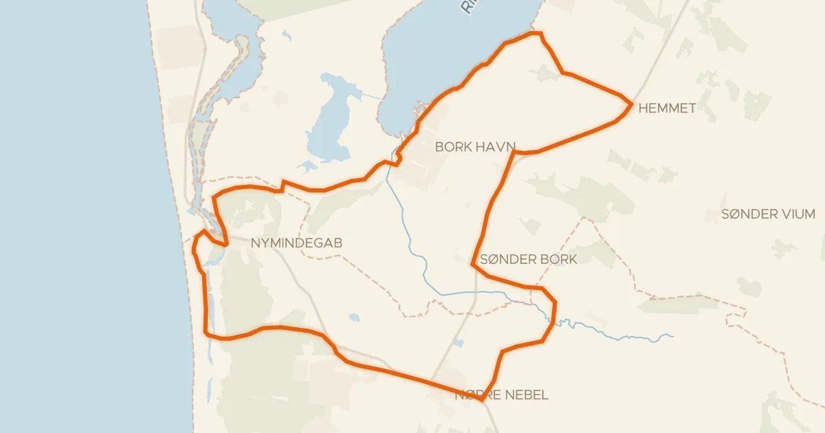 Kaart van de fietsroute Panoramarute - Mellem hav og fjord