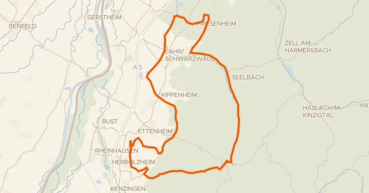 Map of the cycling route Rondje Hammerschmiede en Hohbergsee
