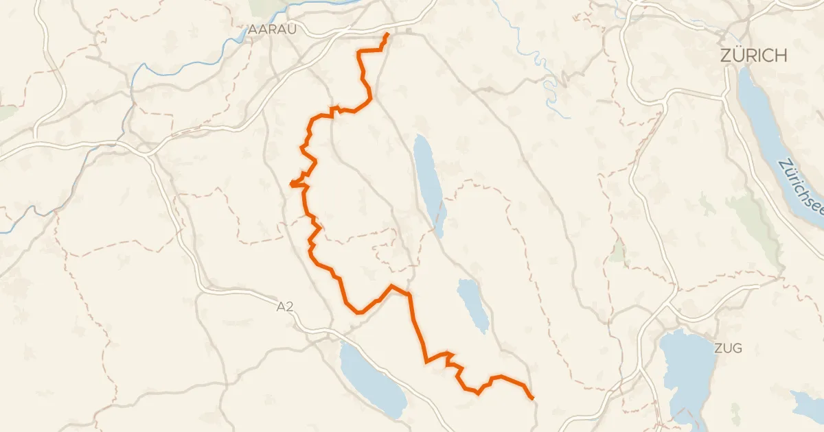 Kaart van de fietsroute Herzschlaufe Seetal