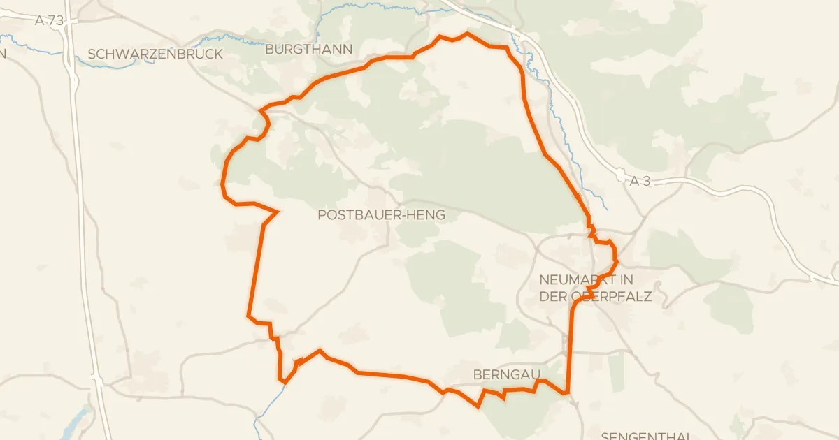 Map of the cycling route Rondje Pfalzgrafenschloß en Schwarzachtal mit Nebentälern