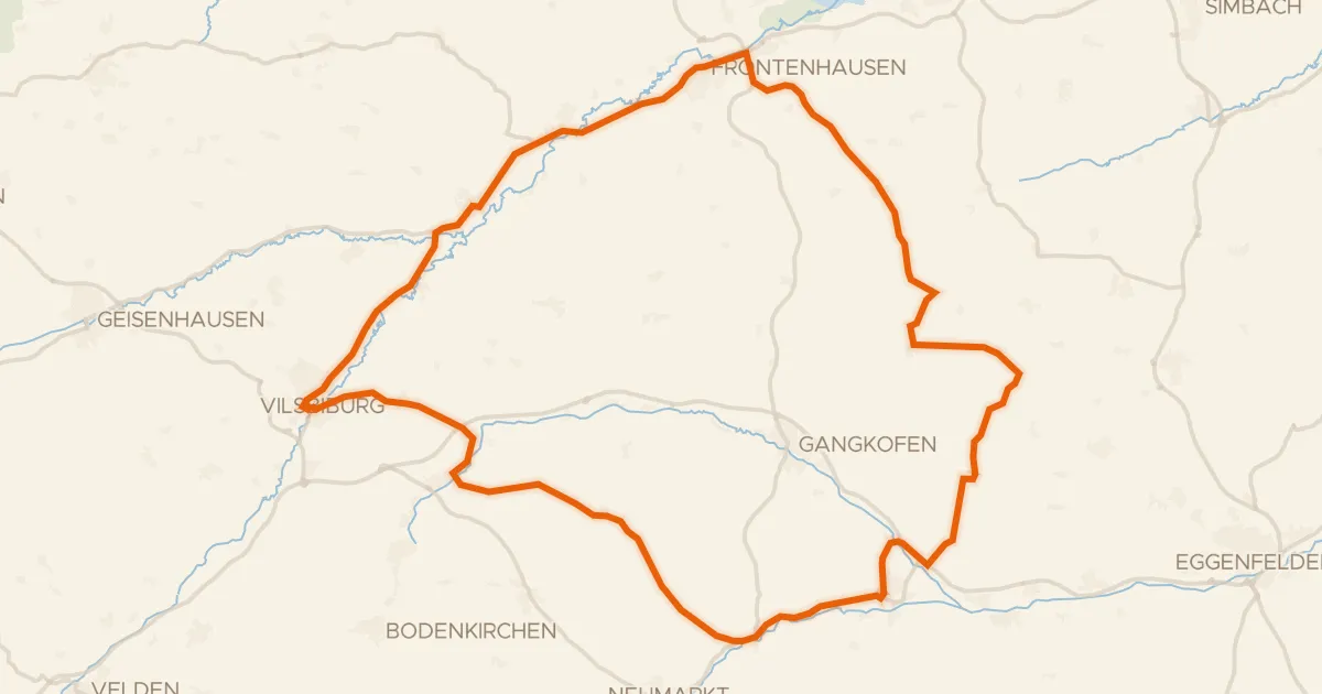 Map of the cycling route Rondje Schloss Gerzen en Vils