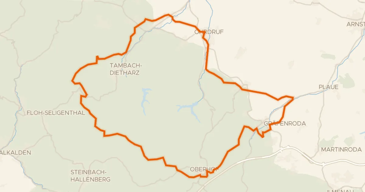 Map of the cycling route Rondje Spittergrund en Ohra