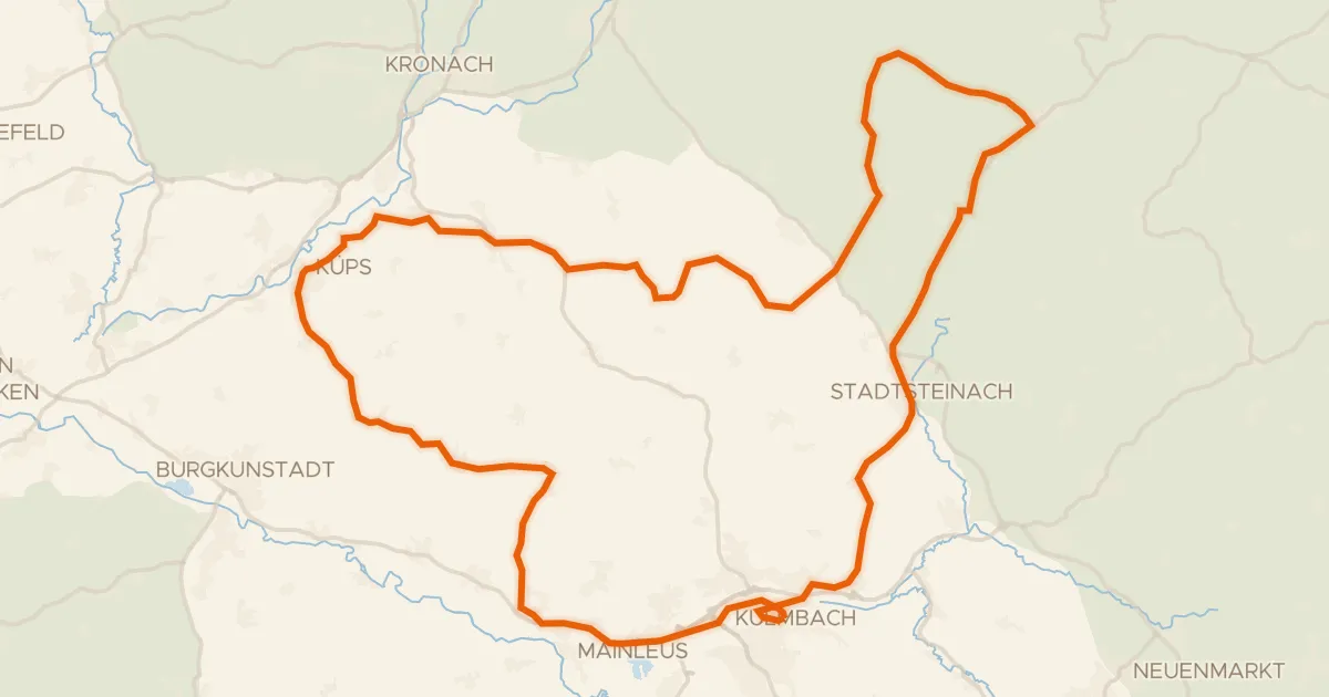 Kaart van de fietsroute Rondje Oberes Schloss en Weißer Main
