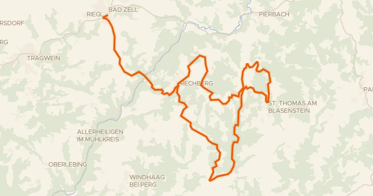 Map of the cycling route Naturpark Mühlviertel Radweg (1)