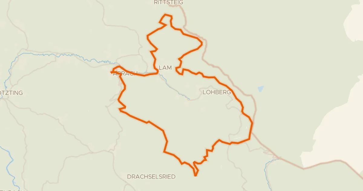 Map of the cycling route Rondje Kleiner Arbersee en Weißer Regen