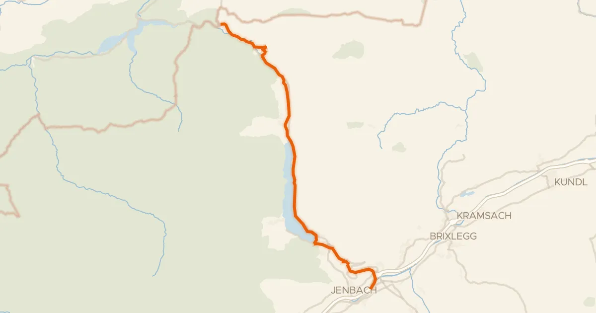 Map of the cycling route Via Bavarica Tyrolensis (Süd)