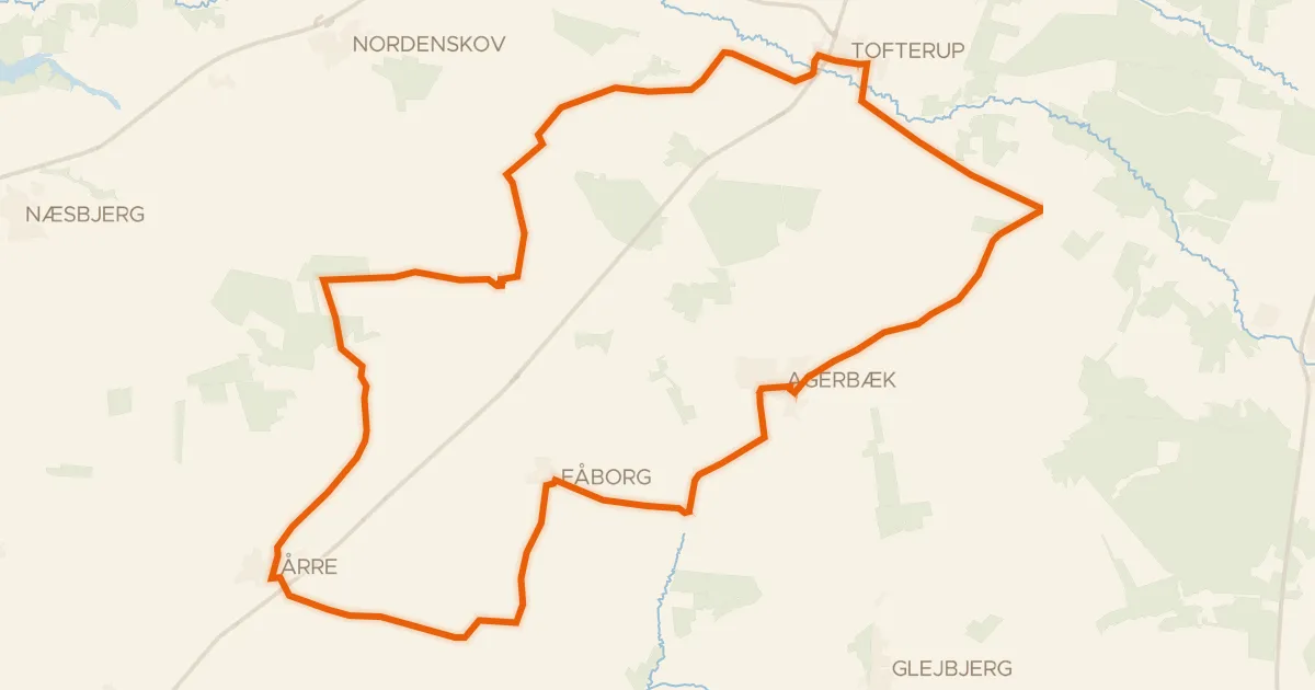 Kaart van de fietsroute Maraton Helle