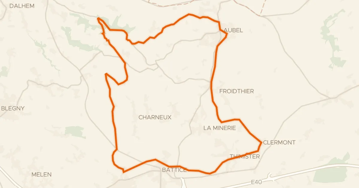 Map of the cycling route La balade des pommiers