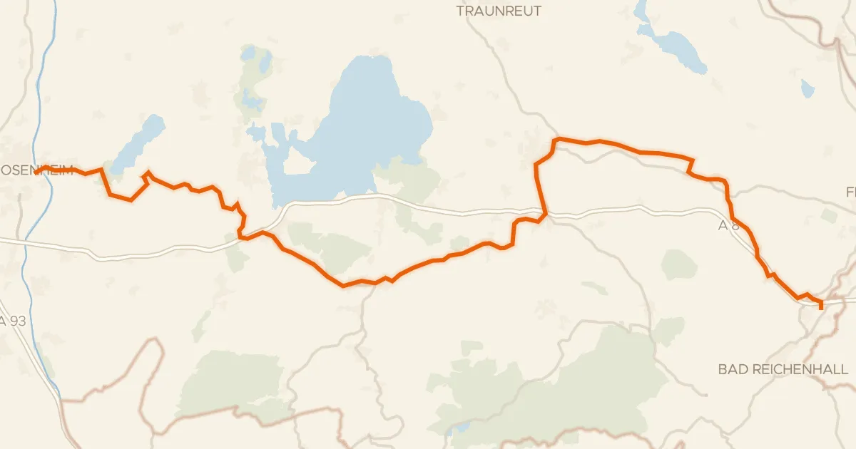 Kaart van de fietsroute Salinenradweg