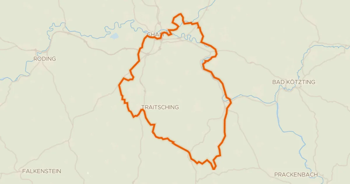 Map of the cycling route Rondje Schloss Miltach en Schloßberg von Sattelpeilnstein
