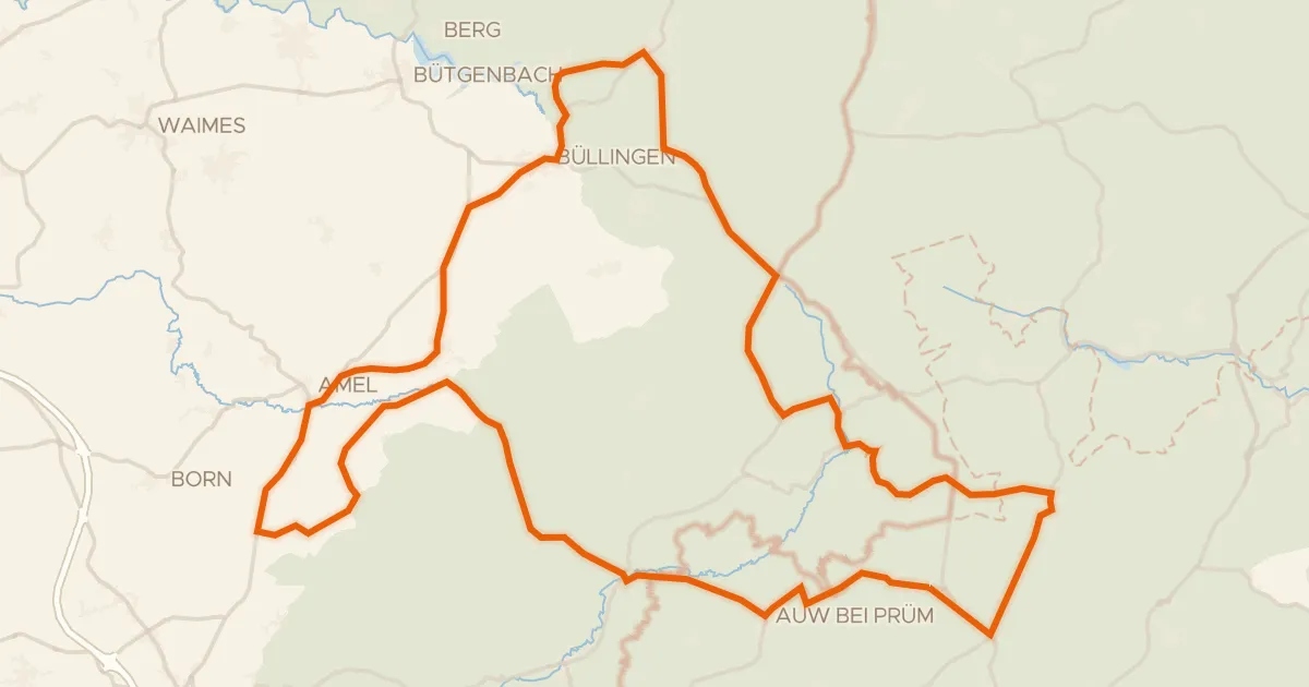 Kaart van de fietsroute Rondje Rohrvenn en Kyllquellgebiet