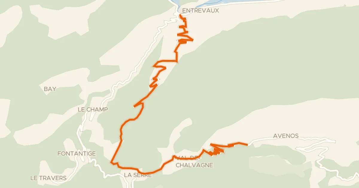 Map of the cycling route Col de Félines (930 m) et de Trébuchet (1141 m) depuis Entrevaux