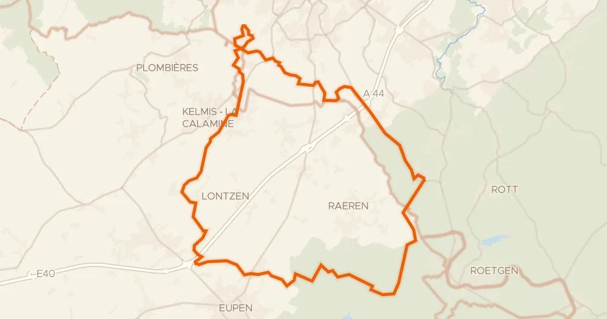 Kaart van de fietsroute Rondje Schloss Thal en Eyneburg