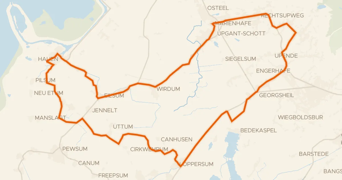 Map of the cycling route Rondje Fresenhaus en Schoofs Mühle