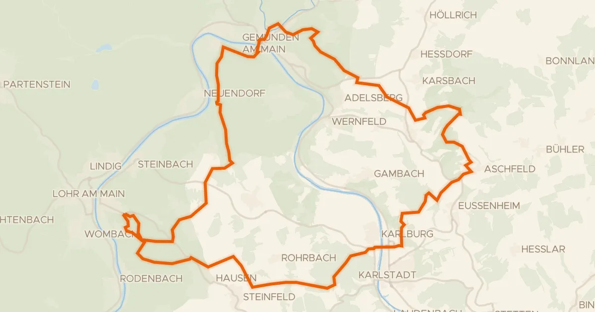 Kaart van de fietsroute Rondje Scherenburg en Ruine Homburg