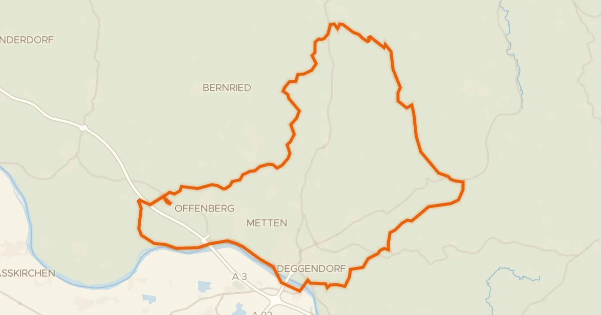 Map of the cycling route Rondje Schloss Egg en Schloss Offenberg