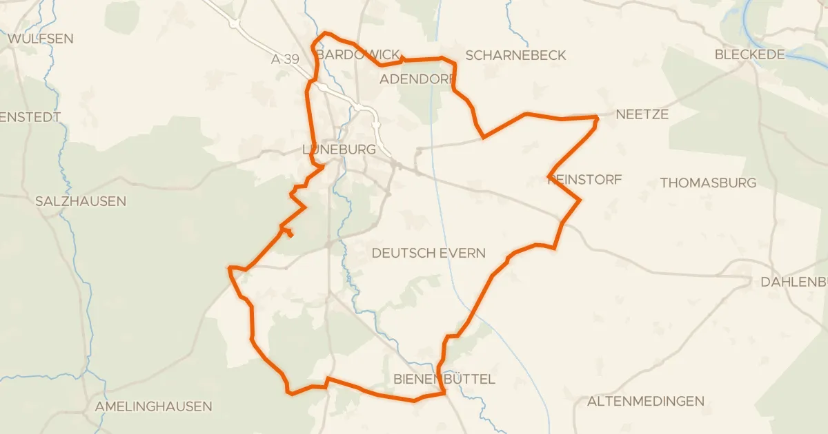 Kaart van de fietsroute Rondje Hasenburger Bachtal en Vierenbach