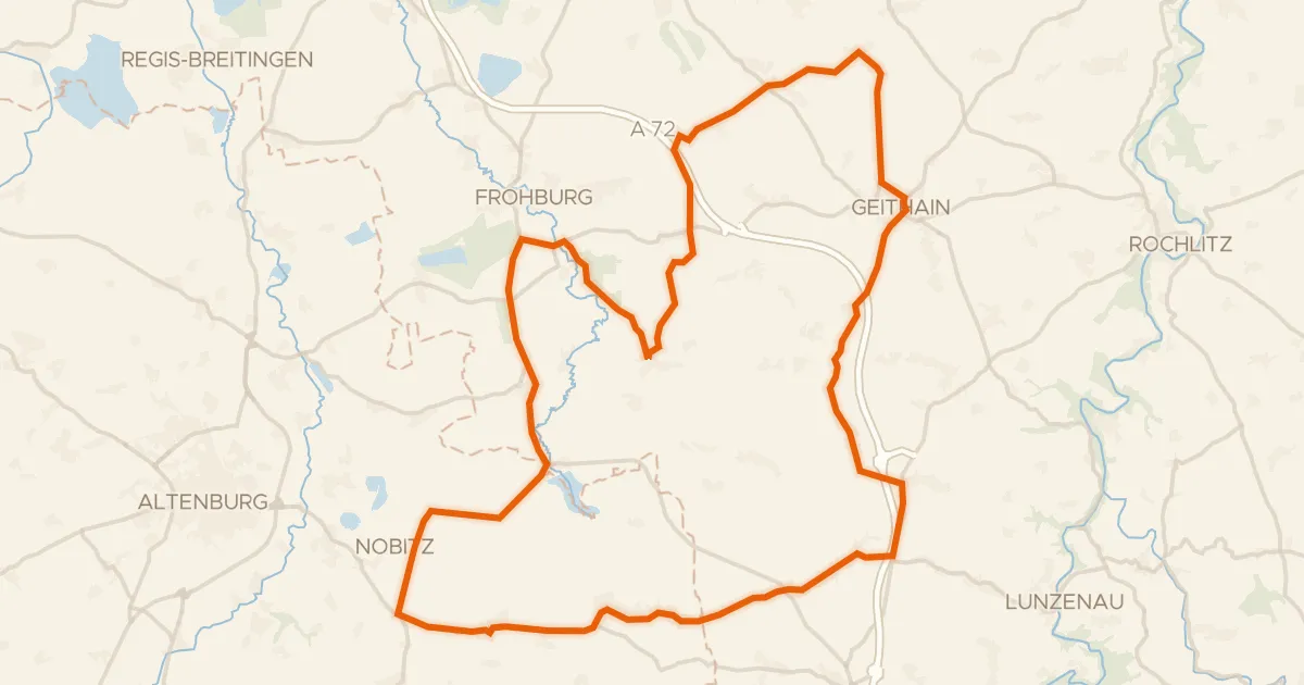 Map of the cycling route Rondje Halbes Schloss en Eschefelder Teiche