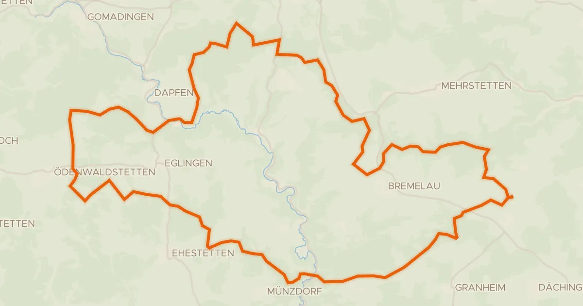 Map of the cycling route Rondje Geißberg en Steinbuckel