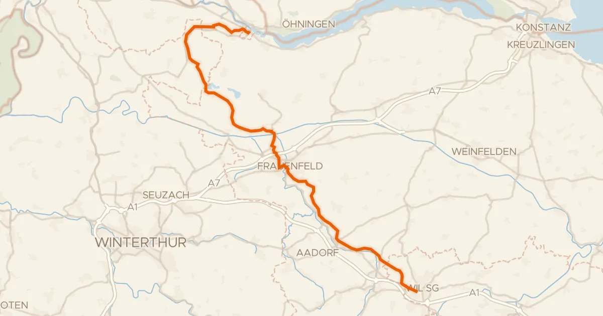 Kaart van de fietsroute Kartäuser-Fürstenland-Route