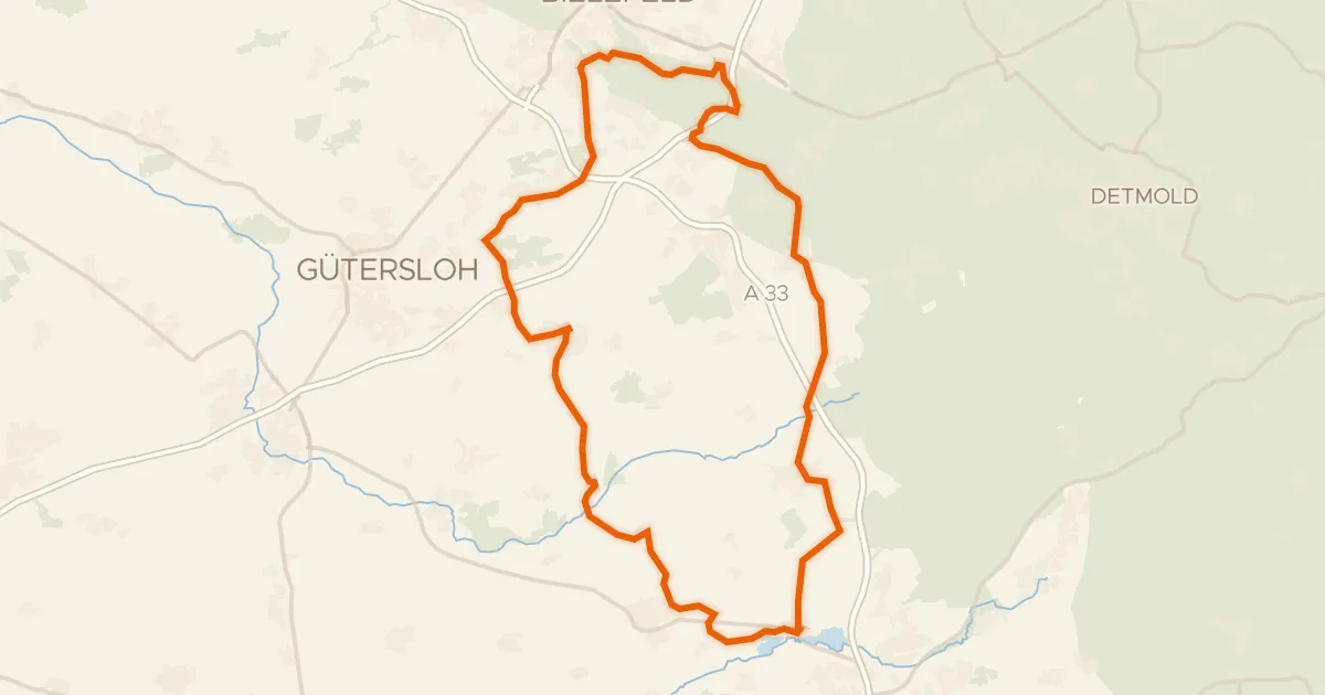 Kaart van de fietsroute Rondje Moosheide en Wehrbachtal
