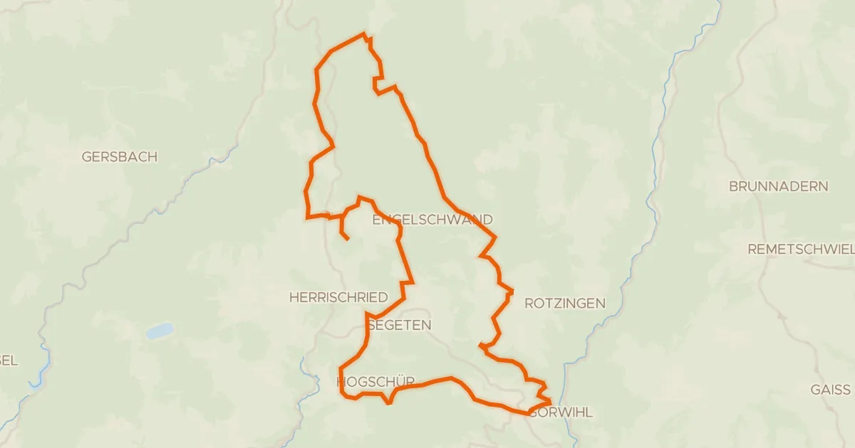 Kaart van de fietsroute enjoy&bike Görwihl