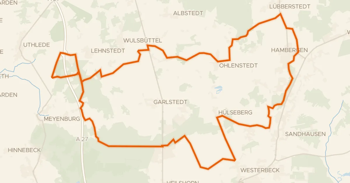 Map of the cycling route Rondje Heide und Moor bei Haslah en Kuhlmoor und Tiefenmoor