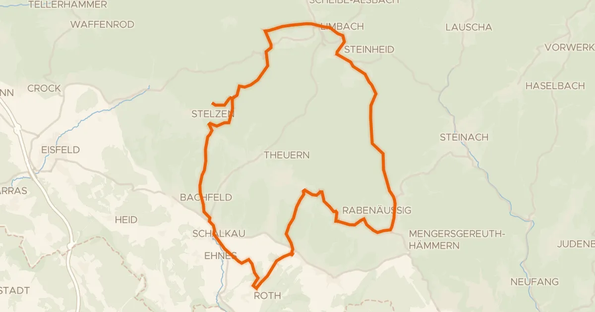Kaart van de fietsroute Route 4