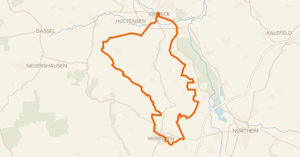 Map of the cycling route Rondje Ahlsburg en Ilme
