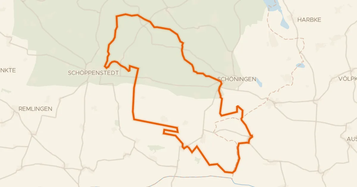 Map of the cycling route Rondje Sandberg bei Hoiersdorf en Elm