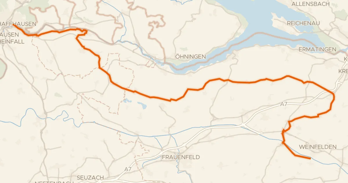 Kaart van de fietsroute Geo-Route