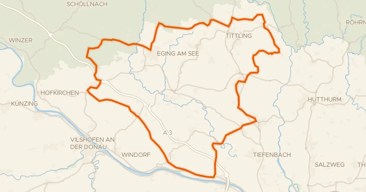 Kaart van de fietsroute Rondje Hoiberhügel en Burg Rathsmannsdorf
