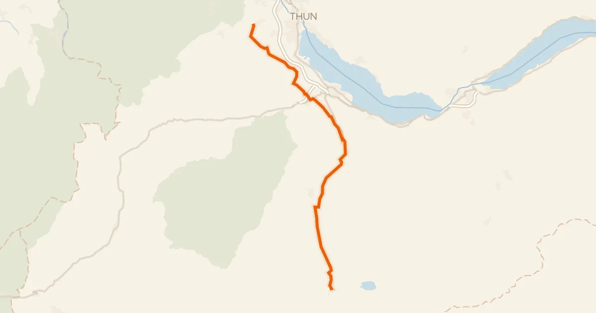 Kaart van de fietsroute Lötschberg-Jura