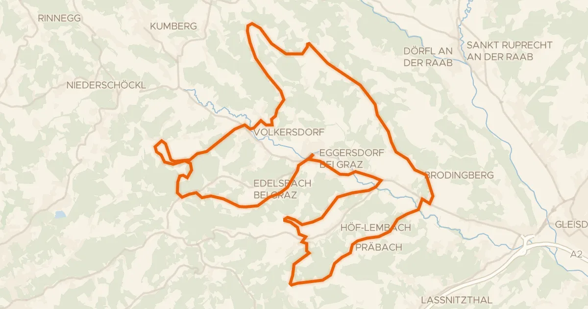 Kaart van de fietsroute Kapellen Tour