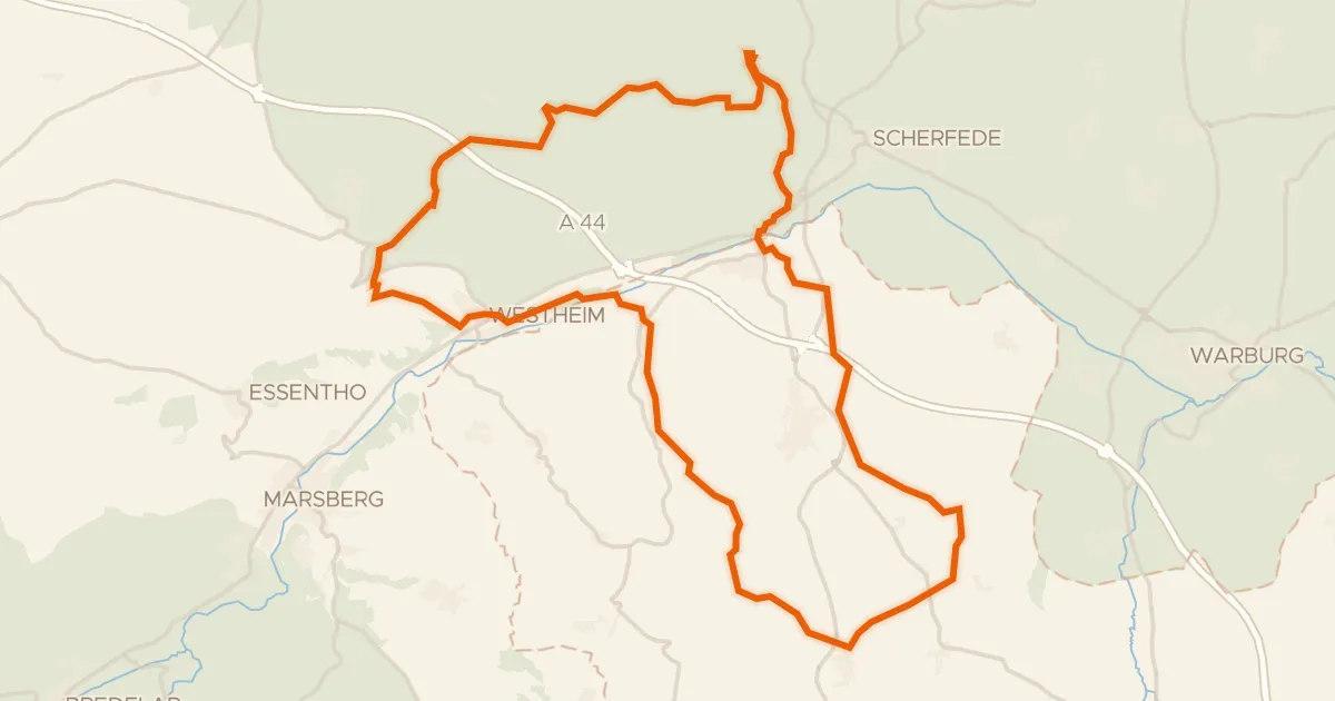 Map of the cycling route Rondje Wisent Turm en Bleikuhlen