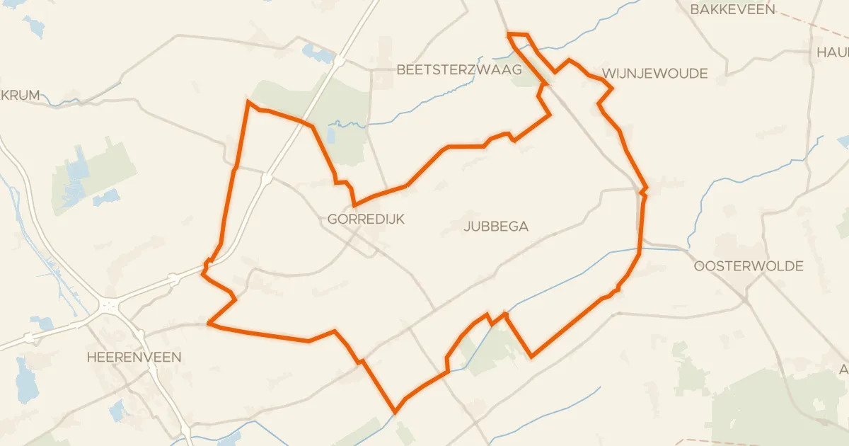 Kaart van de fietsroute Rondje De Weyert en Delleboersterheide