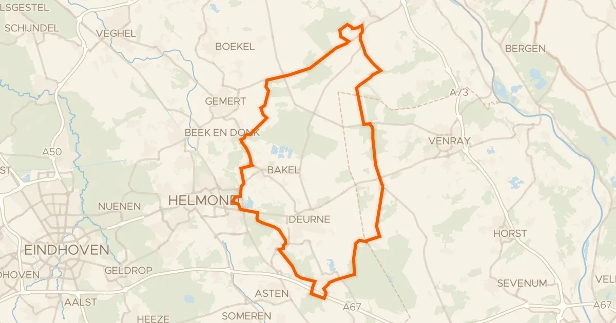 Kaart van de fietsroute Rondje Johanna Elisabeth en De Volksvriend