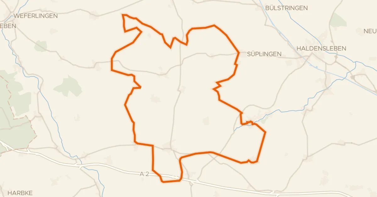 Kaart van de fietsroute Rondje Veltheimsburg en Beber
