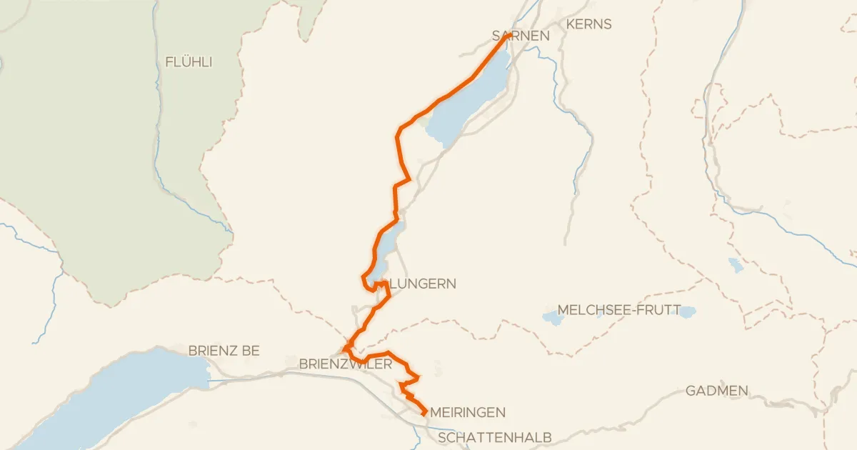 Map of the cycling route Seen-Route