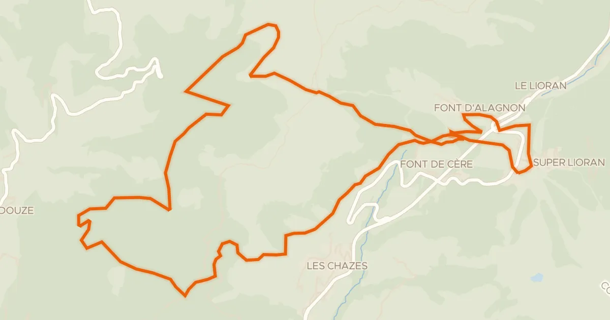Map of the cycling route VTT-FFC- N°7 - Tour du Griou