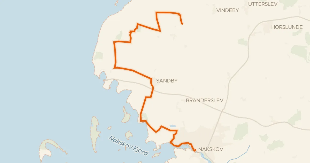 Map of the cycling route Nordens drue